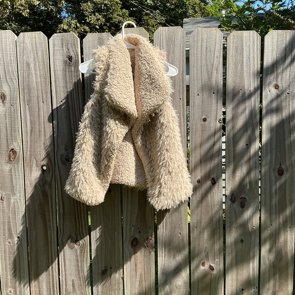 Jackets & Blazers - Reversible Furry Beige Vest